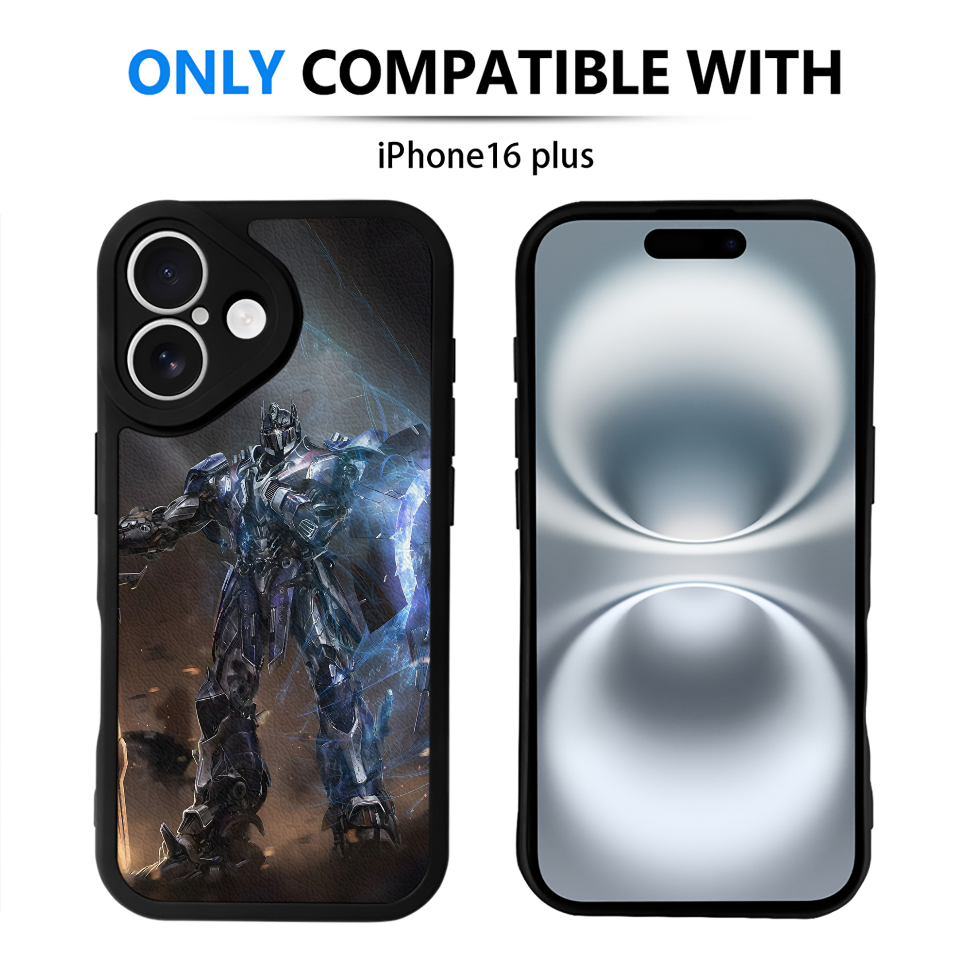 （画像用） Transformers トランスフォーマー 【iPhone 16シリーズ対応】シリコンスマホケース（レザー調） 材質：シリコン